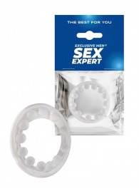 Эрекционное кольцо со стимулирующими шариками на поверхности - Sex Expert - в Сургуте купить с доставкой