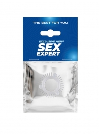 Эластичное эрекционное кольцо с 3 шариками и шипами - Sex Expert - в Сургуте купить с доставкой
