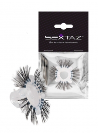 Эластичное эрекционное кольцо с черными «ресничками» - Sextaz - в Сургуте купить с доставкой