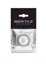 Эластичное эрекционное кольцо с длинными черными «ресничками» - Sextaz - в Сургуте купить с доставкой