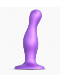 Фиолетовая насадка Strap-On-Me Dildo Plug Curvy size M - Strap-on-me - купить с доставкой в Сургуте