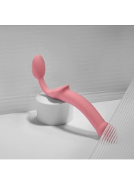 Розовый безремневой страпон Strap-on-me Semi-Realistic Bendable Strap-On size XL - Strap-on-me - купить с доставкой в Сургуте