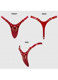 Красный пояс для фиксации насадок Strap-On-Me Leatherette Harness Fabulous - Strap-on-me - купить с доставкой в Сургуте