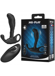 Черный изогнутый массажёр простаты с вибрацией и пультом ДУ - Baile - в Сургуте купить с доставкой