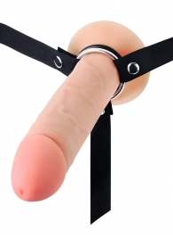 Мужской полый страпон на регулируемых ремешках - 22 см. - Sex Expert - купить с доставкой в Сургуте