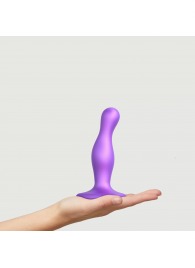 Фиолетовая насадка Strap-On-Me Dildo Plug Curvy size S - Strap-on-me - купить с доставкой в Сургуте
