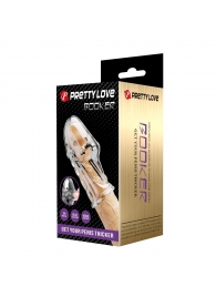 Прозрачная насадка на пенис Booker - 8 см. - Baile - в Сургуте купить с доставкой