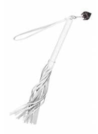 Белая кожаная плеть - 50 см. - Pecado - купить с доставкой в Сургуте