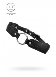 Черный кожаный чокер-ошейник со скруглёнными углами - Pecado - купить с доставкой в Сургуте