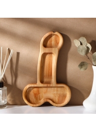 Деревянное блюдо для подачи в форме члена (25 х 16,5 х 1,7 см) - Сима-Ленд - купить с доставкой в Сургуте