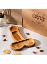 Деревянное блюдо для подачи в форме члена (25 х 16,5 х 1,7 см) - Сима-Ленд - купить с доставкой в Сургуте