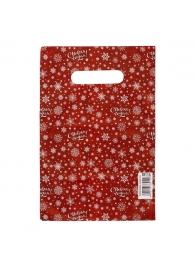 Красный подарочный новогодний пакет с вырубной ручкой (20х30 см) - Сима-Ленд - купить с доставкой в Сургуте