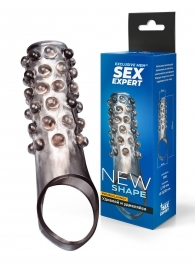 Дымчатая насадка на пенис с выпуклостями - 11 см. - Sex Expert - в Сургуте купить с доставкой