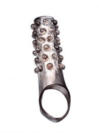 Дымчатая насадка на пенис с выпуклостями - 11 см. - Sex Expert - в Сургуте купить с доставкой