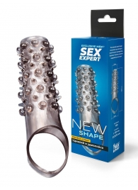 Дымчатая насадка на пенис с шипами и выпуклостями - 12 см. - Sex Expert - в Сургуте купить с доставкой