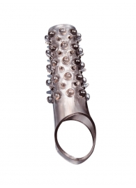 Дымчатая насадка на пенис с шипами и выпуклостями - 12 см. - Sex Expert - в Сургуте купить с доставкой