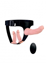 Женский страпон с 3 насадками и вибрацией - Erowoman-Eroman - купить с доставкой в Сургуте