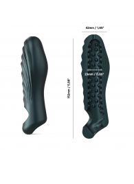 Серая силиконовая насадка на пенис с подхватом Manwan Ryzer - Manwan - в Сургуте купить с доставкой