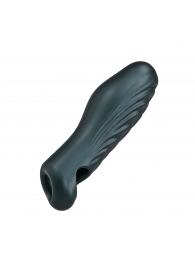 Серая силиконовая насадка на пенис с подхватом Manwan Ryzer - Manwan - в Сургуте купить с доставкой