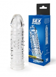 Прозрачная закрытая насадка на пенис - 17 см. - Sex Expert - в Сургуте купить с доставкой