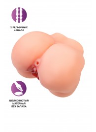 Реалистичный мастурбатор в форме попки с 2 любовными входами - No Name - в Сургуте купить с доставкой