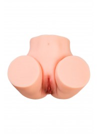 Телесный мастурбатор в форме попки с 2 любовными входами - No Name - в Сургуте купить с доставкой