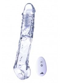 Прозрачная насадка-удлинитель Length Enhancer With Bullet с подхватом - 22,3 см. - NMC - в Сургуте купить с доставкой