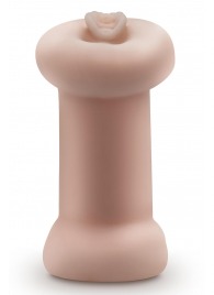 Телесный люминесцентный двусторонний мастурбатор Tasha - Blush Novelties - в Сургуте купить с доставкой