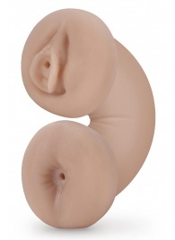 Телесный люминесцентный двусторонний мастурбатор Tasha - Blush Novelties - в Сургуте купить с доставкой