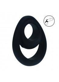 Черное эрекционное кольцо Double Ergo Silicone Cockring - Shots Media BV - в Сургуте купить с доставкой