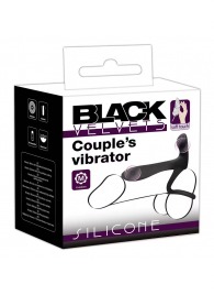 Черная насадка на член с вибрацией Couple’s Vibrator - Orion - в Сургуте купить с доставкой