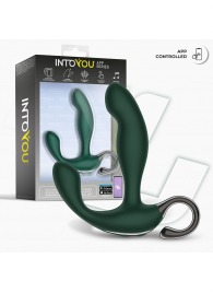 Зеленый вибромассажёр простаты Greeny - 12,8 см. - Intoyou - в Сургуте купить с доставкой
