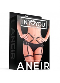 Черные стрепы на бёдра Aneir - Intoyou - купить с доставкой в Сургуте