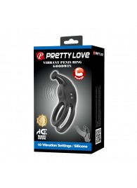 Черное перезаряжаемое виброкольцо Goodwin - Baile - в Сургуте купить с доставкой