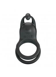 Черное перезаряжаемое виброкольцо Goodwin - Baile - в Сургуте купить с доставкой