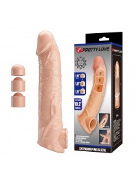 Телесный фаллоудлинитель с подхватом мошонки Silas - 26 см. - Baile - в Сургуте купить с доставкой