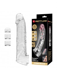 Прозрачный фаллоудлинитель с подхватом мошонки Silas - 26 см. - Baile - в Сургуте купить с доставкой