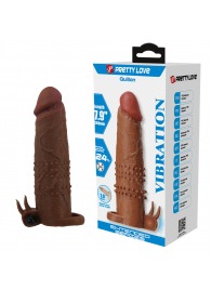 Коричневая насадка на пенис Quillon - 20 см. - Baile - в Сургуте купить с доставкой