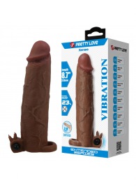 Коричневая насадка на пенис Xerxes - 22 см. - Baile - в Сургуте купить с доставкой