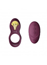 Фиолетовое эрекционное виброкольцо Bayek с пультом ДУ - Zalo - в Сургуте купить с доставкой