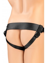 Телесный фаллопротез на черных ремнях Conall - 15 см. - ToyFa - купить с доставкой в Сургуте