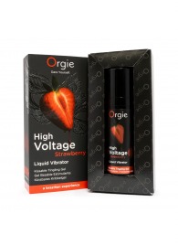 Жидкий вибратор Orgie High Voltage Strawberry - 15 мл. - ORGIE - купить с доставкой в Сургуте