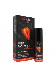 Жидкий вибратор Orgie High Voltage Strawberry - 15 мл. - ORGIE - купить с доставкой в Сургуте