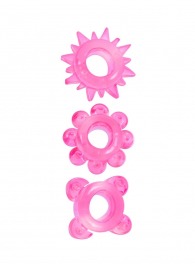 Комплект из 3 розовых эрекционных колец - Erowoman-Eroman - в Сургуте купить с доставкой