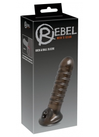 Насадка на пенис Rebel smoke с рёбрышками и отверстием под мошонку - Orion - в Сургуте купить с доставкой