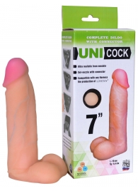 Фаллическая насадка Харнесс UNICOCK 7  - 19 см. - LOVETOY (А-Полимер) - купить с доставкой в Сургуте