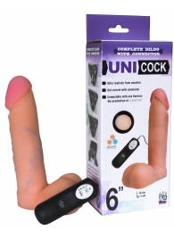 Фаллическая насадка Харнесс UNICOCK 6  с вибрацией - 18 см. - LOVETOY (А-Полимер) - купить с доставкой в Сургуте