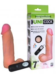Фаллическая насадка Харнесс UNICOCK 7  с вибрацией - 19 см. - LOVETOY (А-Полимер) - купить с доставкой в Сургуте