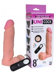 Фаллическая насадка Харнесс UNICOCK 8  с вибрацией - 20 см. - LOVETOY (А-Полимер) - купить с доставкой в Сургуте