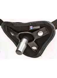 Страпон с 2 насадками и вибрацией UniStrap - 20 и 18 см. - LOVETOY (А-Полимер) - купить с доставкой в Сургуте